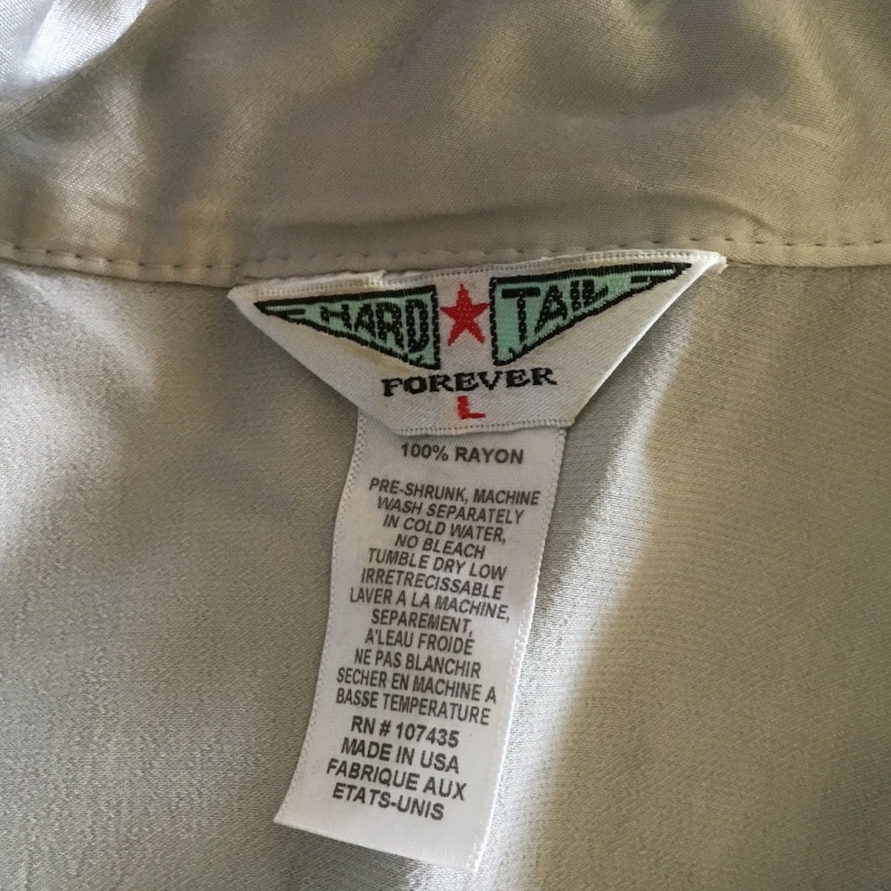 Hard Tail Forever Silver Satin Rayon Lightweight Jacket - Picture 9 of 9